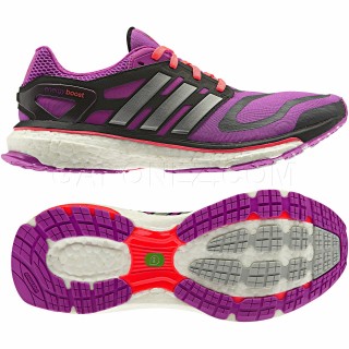 Adidas Легкая Атлетика Обувь Женская Energy Boost Ярко-Розовый/Металлический/Красный Цвет Q21115