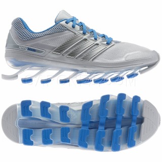 Adidas Легкая Атлетика Обувь Беговая Женская Springblade Серебристый Металлик/Голубой Цвет G66649