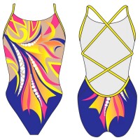 Turbo Synchronized Swimming Swimsuit Thin Strap Sincro Modelo S009