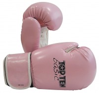 Top Ten Боксерские Перчатки Basic Trend & Fitnessport Розовый/Белый Цвет 2264-1210