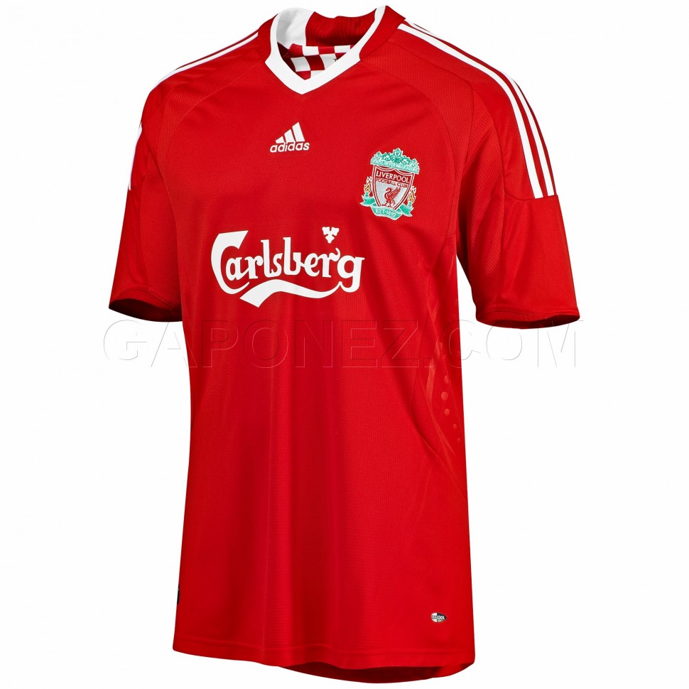 Adidas Liverpool Carlsberg Two Soccer jersey red and green