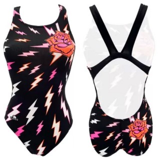 涡轮女式宽肩带泳衣 雷玫瑰 8309821