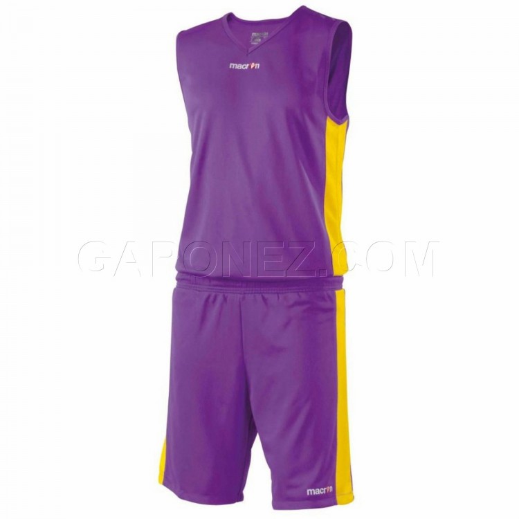 Macron Баскетбольная Форма Arkansas Фиолетовый/Желтый Цвет 43150605