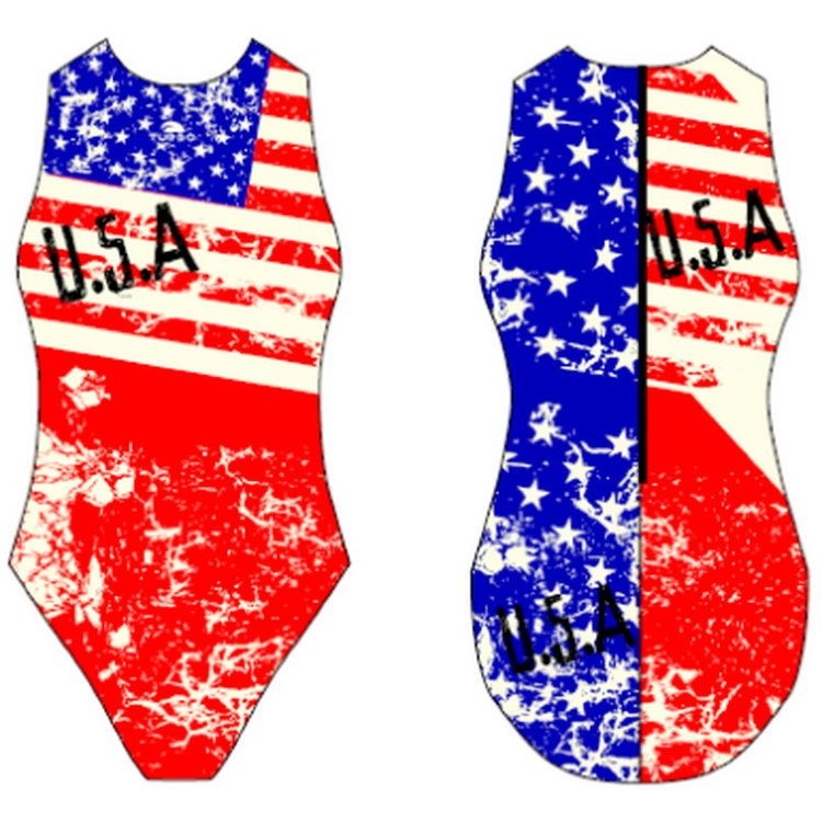 Turbo Water Polo Swimsuit USA Vintage 89876