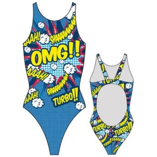 涡轮游泳女式宽肩带泳衣 流行歌星 OMG 8300401