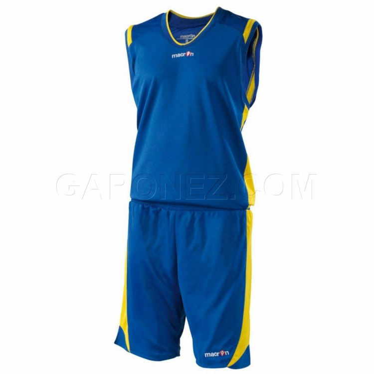 Macron Баскетбольная Форма Berkeley Синий/Желтый Цвет 43140305