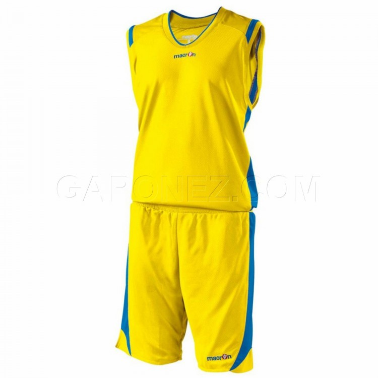 Macron Баскетбольная Форма Berkeley Желтый/Синий Цвет 43140503