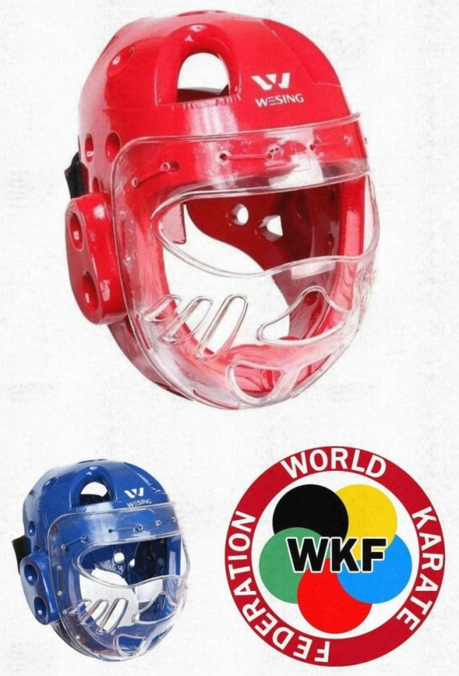 Karate taekwondo headgear Full Head guard Face Shield  By Wesing 