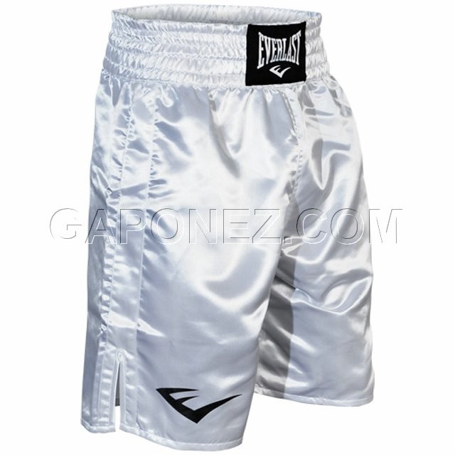 Everlast Standard Bottom of Knee Boxing Trunks 2XL Black/White 