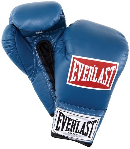 Everlast Boxing 1910 Fight Gloves Lace Blue 