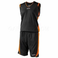 Macron Баскетбольная Форма Berkeley Черный/Оранжевый Цвет 43140913