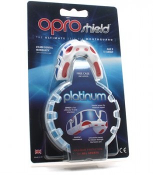 Opro Защита Зубов Однорядная Капа Platinum BL/RD 