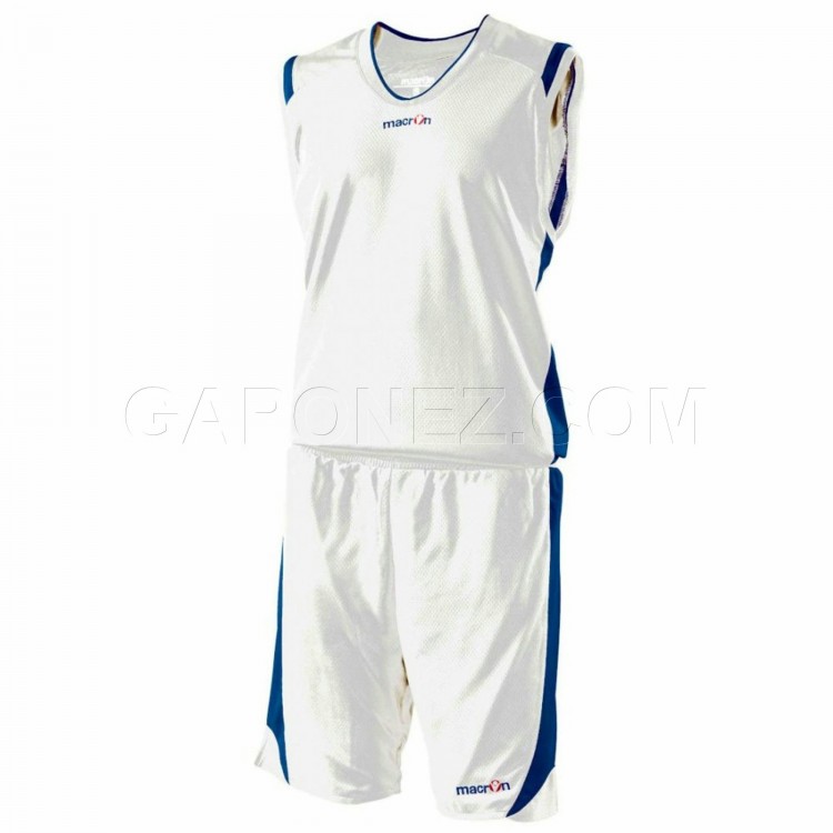 Macron Баскетбольная Форма Berkeley Белый/Темно-Синий Цвет 43140107