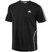 Adidas Беговая Футболка Response 3-Stripes Short Sleeve Черный/Белый V39774