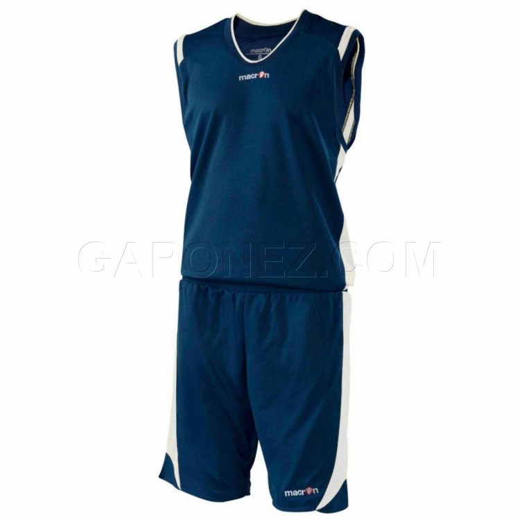 Macron Баскетбольная Форма Berkeley Темно-Синий/Белый Цвет 43140701