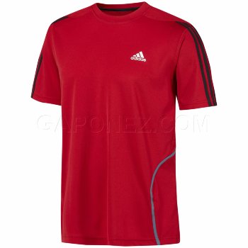 Adidas Беговая Футболка Response 3-Stripes Short Sleeve Черный/Красный V39775 adidas беговая (легкоатлетическая) футболка
# V39775
	        
        