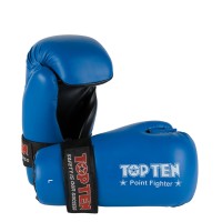 Top Ten MMA Перчатки Открытая Ладонь Point Fighter Синий Цвет 2165-6