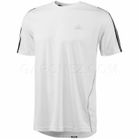 Adidas Беговая Футболка Response 3-Stripes Short Sleeve Черный/Белый V39777