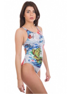 涡轮游泳女式宽肩带泳衣 日本墙革命 8302491