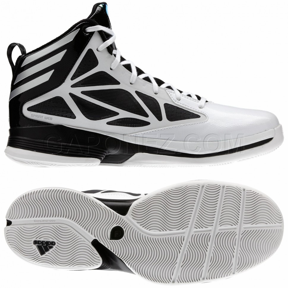 Купить Мужскую Баскетбольную Обувь (Кроссовки) Цвет Белый/Черный Adidas ...