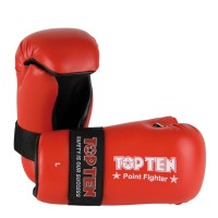 Top Ten MMA Перчатки Открытая Ладонь Point Fighter Красный Цвет 2165-4