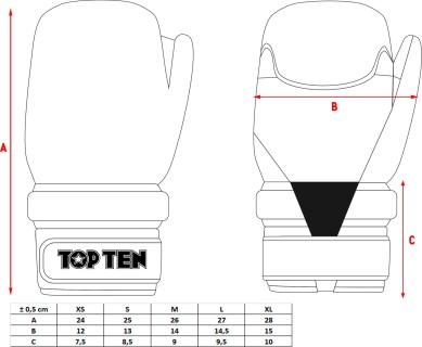 前十名 武术手套 开掌点拳套 2165-4