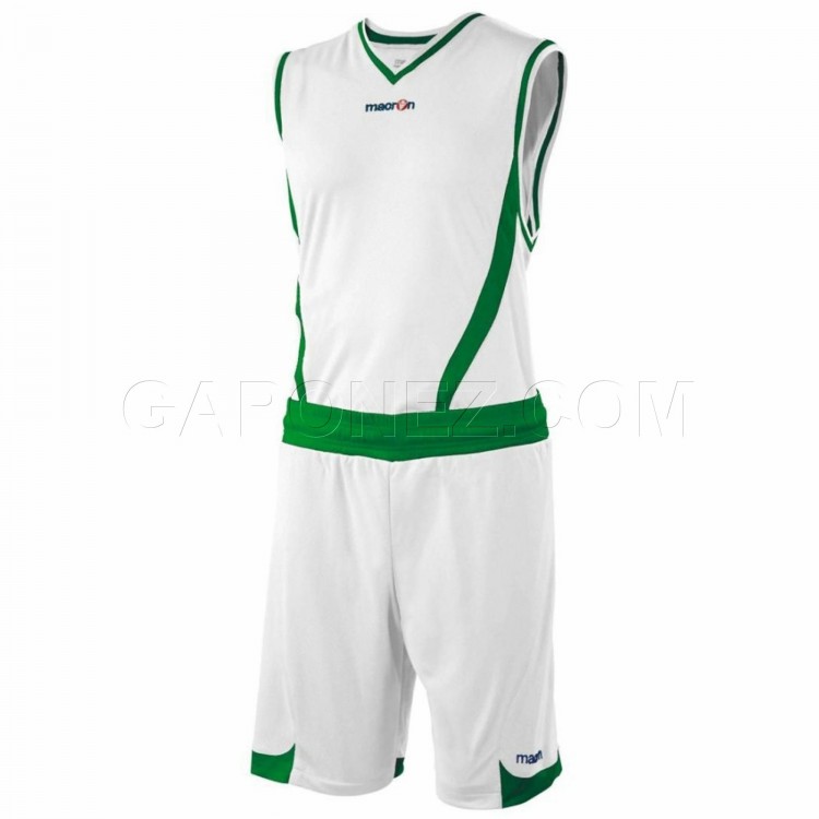 Macron Баскетбольная Форма Duke Белый/Зеленый Цвет 43260104