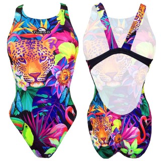 涡轮女式宽肩带泳衣 酷虎 8308921