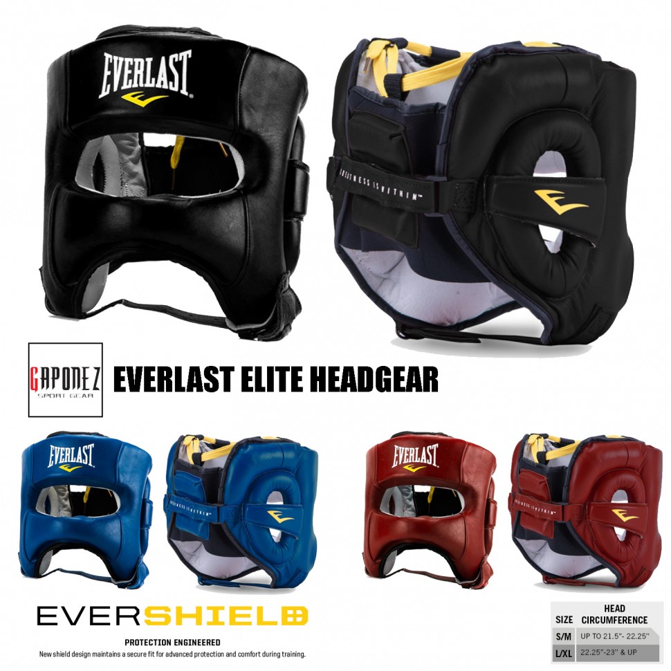 Everlast Unisex Adjustable Sports Martial Arts Box Mma Head Guard Protection 