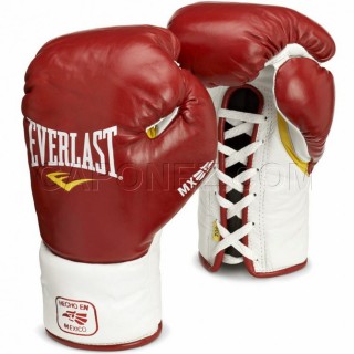 Everlast MX Pro Fight 10 Oz Boxing Gloves Red & White FITNESS MMA BAG PADs UFC 