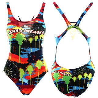 涡轮游泳女式宽肩带泳衣 圣莫尼卡 894791