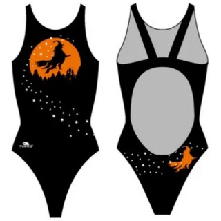 涡轮游泳女式宽肩带泳衣 万圣节女巫 893191