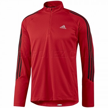 Adidas Легкоатлетическая Футболка RESPONSE Long Sleeve Half-Zip Top P45919 adidas легкоатлетическая мужская футболка c длинным рукавом
# P45919
	        
        