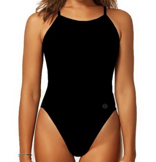 Bbosi 艺术游泳细肩带泳衣 辛克罗黑色 NTD2P