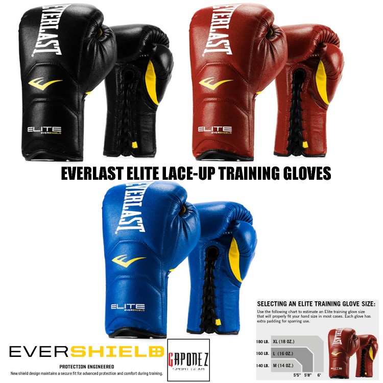 Everlast Boxing Gloves Training Elite Lace-Up EBGL