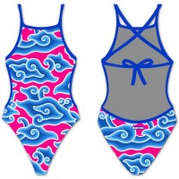 Bbosi 艺术游泳细肩带泳衣 复仇云 NTD3P