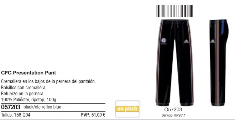 Adidas Pantalones Chelsea CFC Presentación O57203