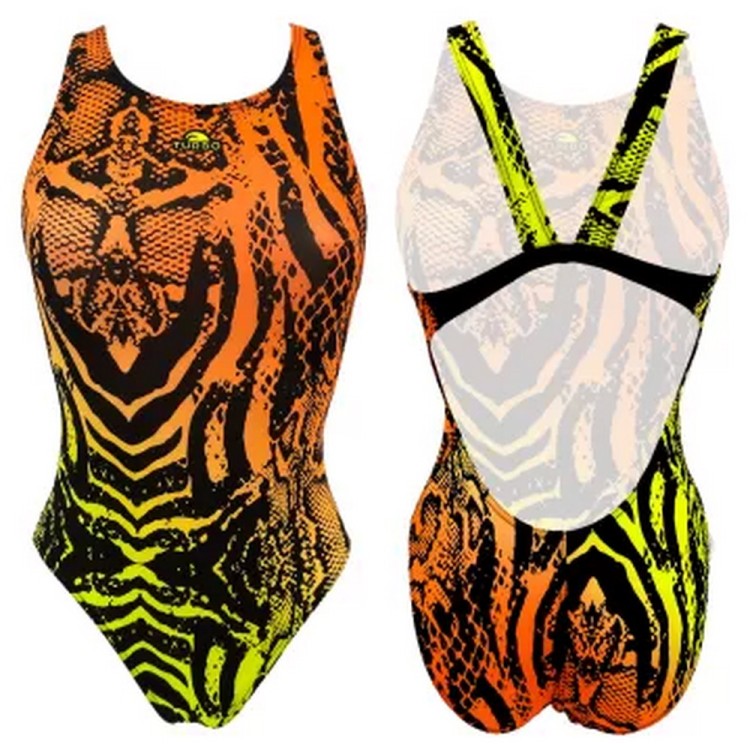Turbo Swimming Swimsuit Womens Wide Strap Animal Print Vibes 8313171