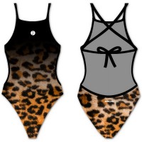 Bbosi 艺术游泳细肩带泳衣 复仇女神豹纹渐变 NTD5P