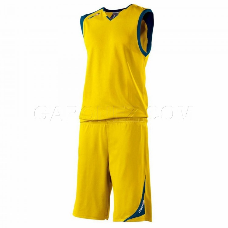 Macron Баскетбольная Форма Dragon Желтый/Темно-Синий Цвет 43040507