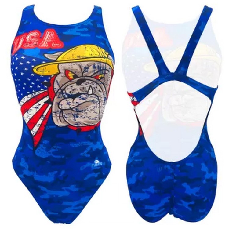 Turbo Swimming Swimsuit Womens Wide American Dog 8311831