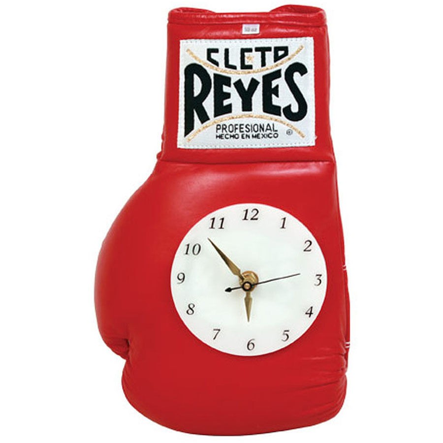 Cleto Reyes 10 oz Authentic Pro Fight Leather Clock Glove Blue 