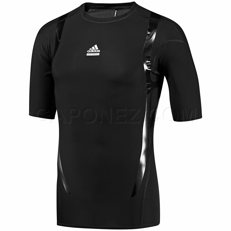 from P92456 Gear Gaponez Color TF Apparel PowerWEB Adidas Black Tee Sport SS Sleeve Short Men\'s TECHFIT PW