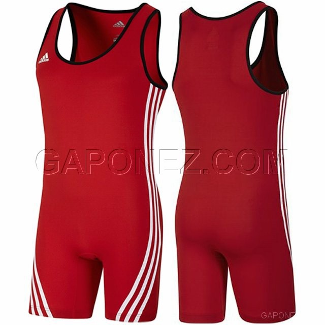Adidas Weightlifting Lifter Suit (Base) Red V13876 Weight Lifting Apparel Singlet Applet from Gaponez Sport Gear
