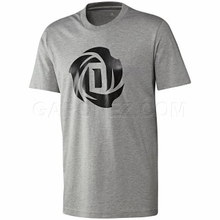 Adidas Баскетбол Футболка Rose Logo Серый Цвет Z55768