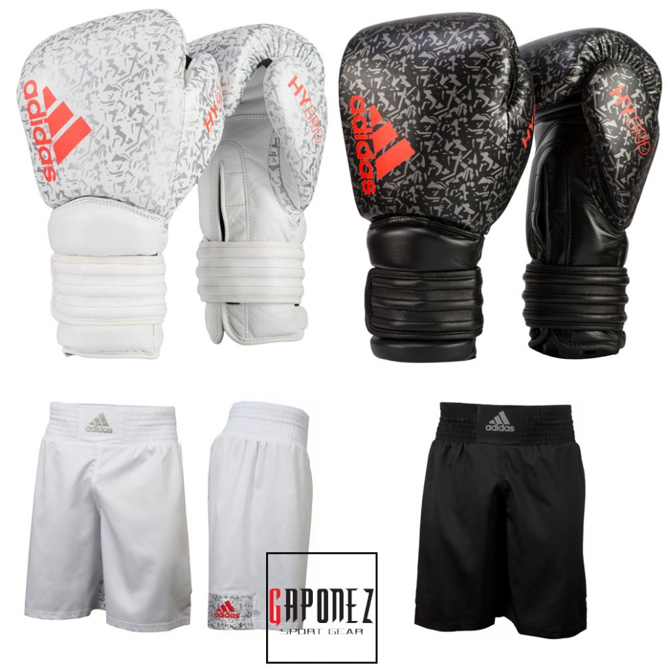 onthouden Kano Rood Adidas Boxing Gloves Hybrid 300 and Shorts adiH300LTD from Gaponez Sport  Gear