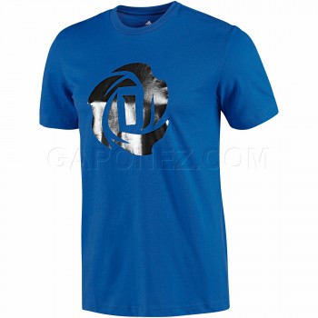 Adidas Баскетбол Футболка Rose Logo Ярко-Синий Цвет Z70457 мужская баскетбольная футболка
men's basketball t-shirt (tee)
# Z70457