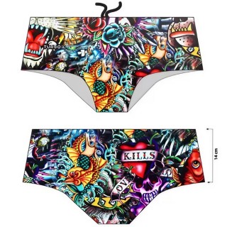 涡轮游泳超级坦克泳衣 纹身墨水 73092517