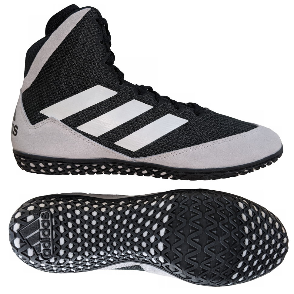 adidas Mat Wizard Hype Wrestling Shoes, color: White/Silver