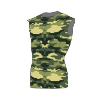 Ishi Top SS Rash Guard Compression Khaki ISSK